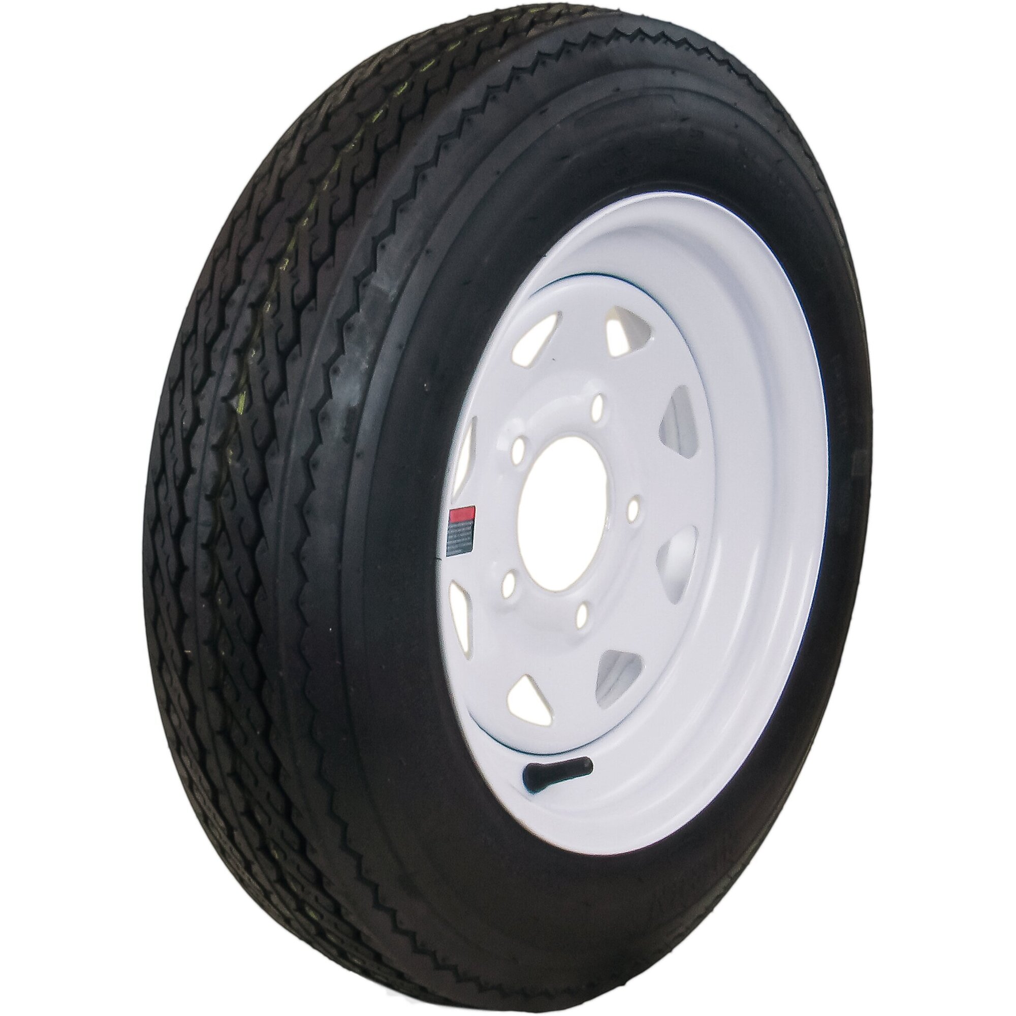 HI-RUN, Highway Trailer Tire Assembly, Bias-Ply, Tire Size 4.80X12 Load Range Rating C, Bolt Holes (qty.) 5 Model# ASB1098
